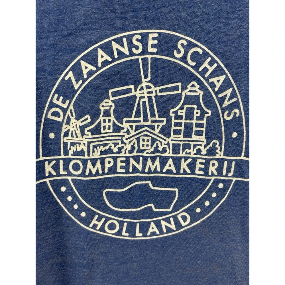 Vtg Screen Stars Holland Tshirt Sz X-Large Mens Blue Single Stitch Made USA 80s